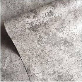 Cement Grey Contact Paper Concrete Peel and Stick Wallpaper Industrial Style Self Adhesive Paper Waterproof Removable Decorative Paper Vinyl Film