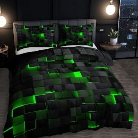 Abstract Grid Series Quilt Cover Digital Printing Bedding (Option: 5 Style-200x 200 Three Pieces)